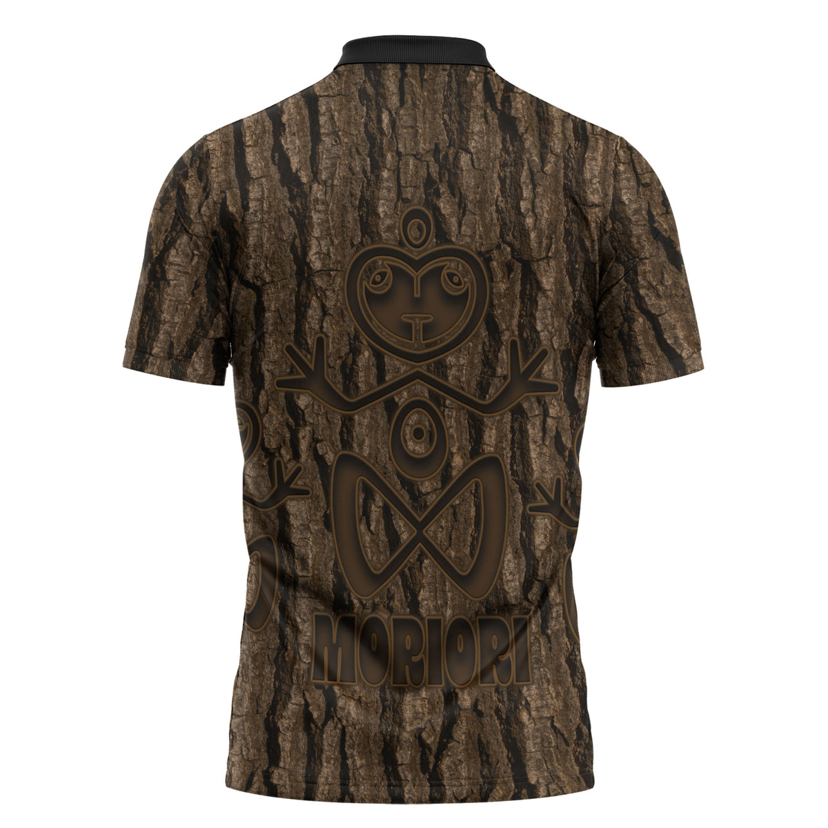 Kioranga Moriori New Zealand Zipper Polo Shirt Kopi Rakau Carving Art LT14 - Polynesian Pride