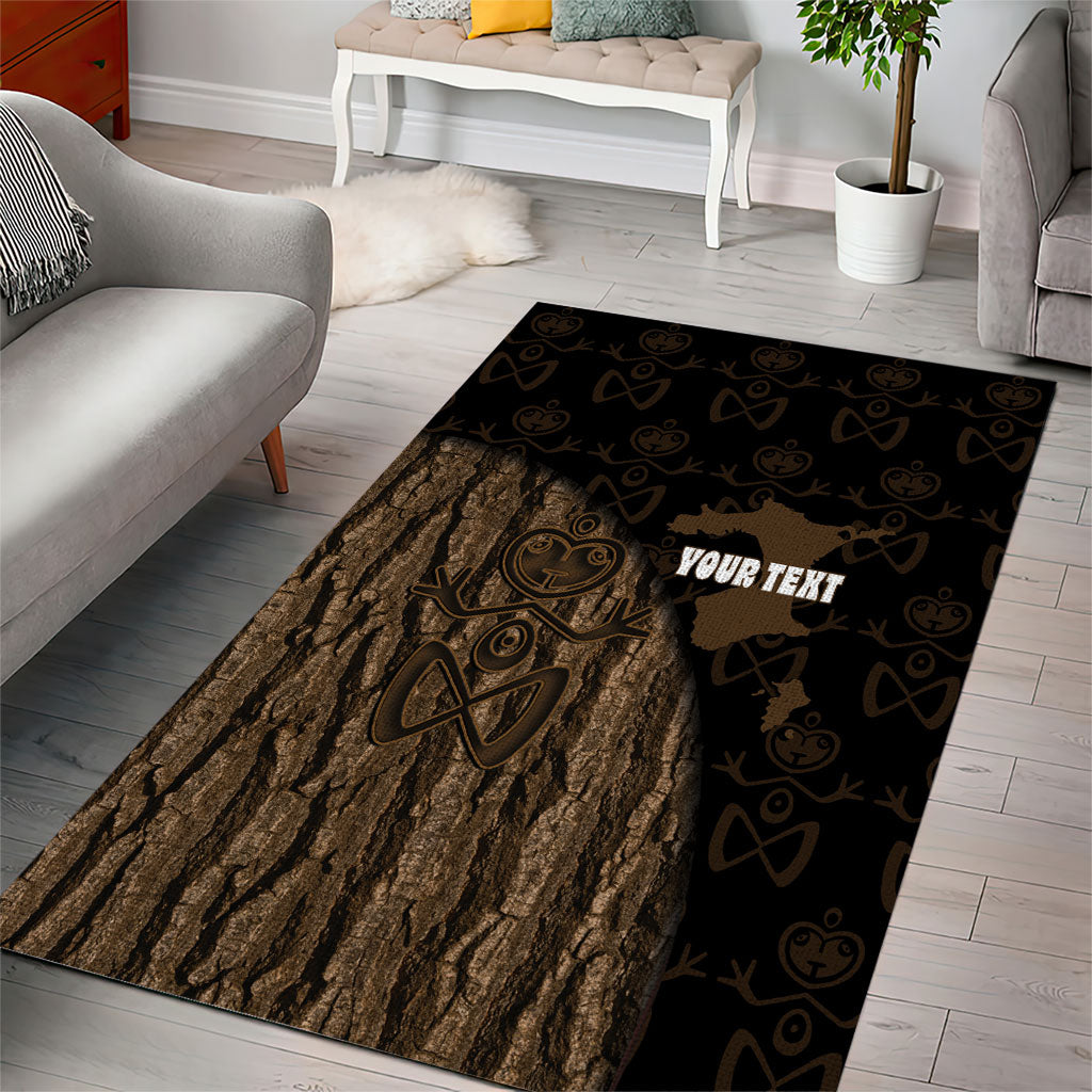 Moriori Kekoru New Zealand Personalised Area Rug Kopi Rakau Carving Chatham Islands Map LT14 - Polynesian Pride