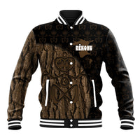 Moriori Kekoru New Zealand Personalised Baseball Jacket Kopi Rakau Carving Chatham Islands Map LT14 Unisex Black - Polynesian Pride