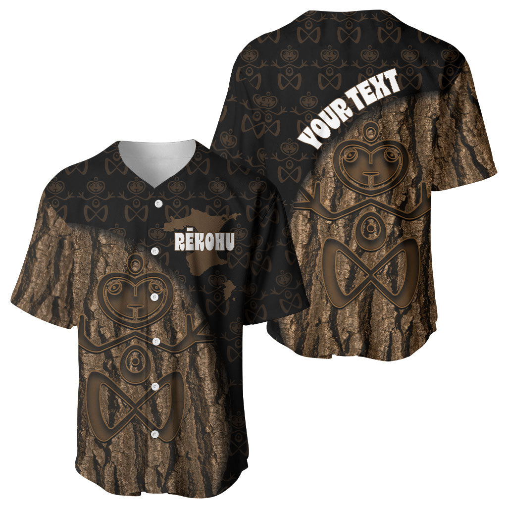 Moriori Kekoru New Zealand Personalised Baseball Jersey Kopi Rakau Carving Chatham Islands Map LT14 - Polynesian Pride