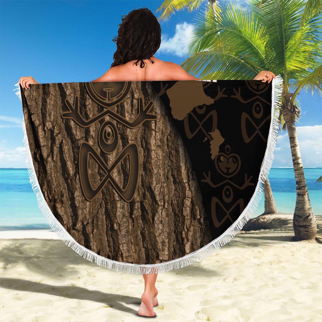 Moriori Kekoru New Zealand Personalised Beach Blanket Kopi Rakau Carving Chatham Islands Map LT14 - Polynesian Pride