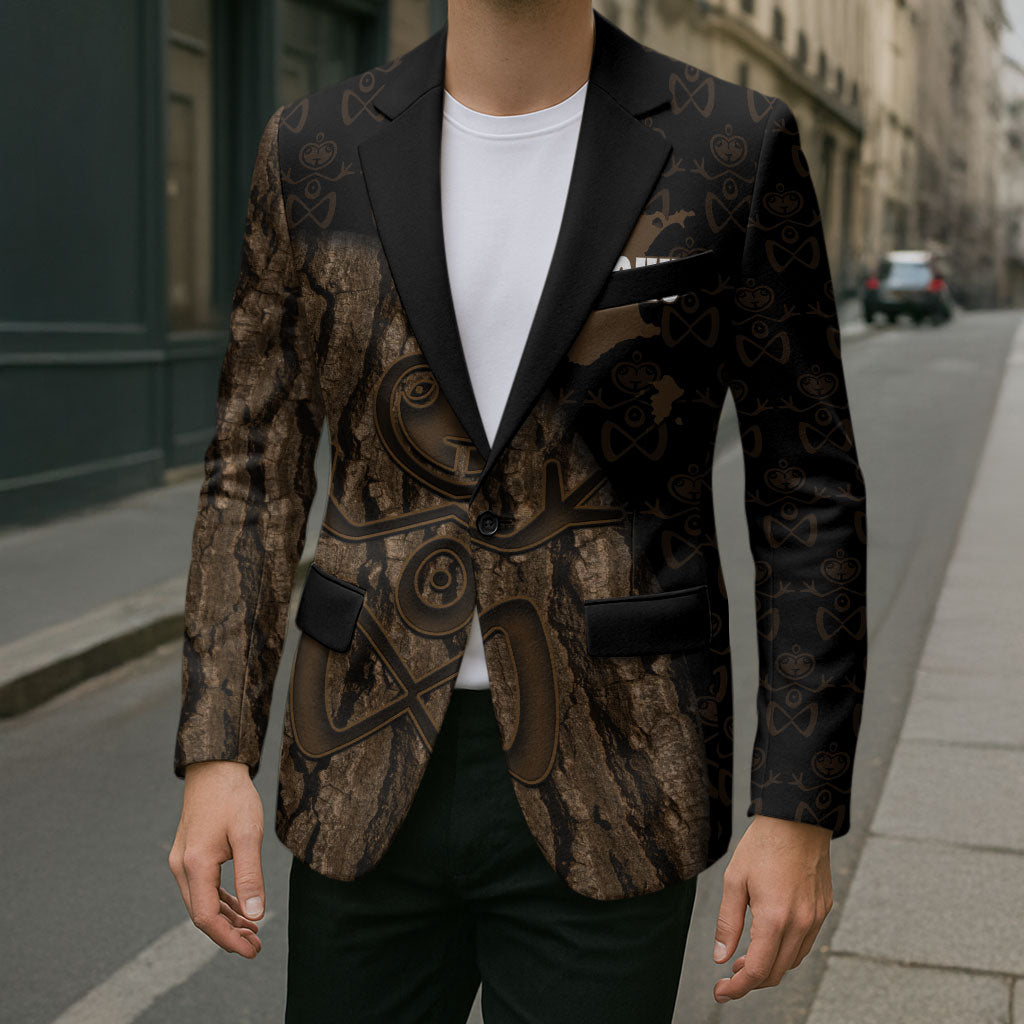 Moriori Kekoru New Zealand Personalised Blazer Kopi Rakau Carving Chatham Islands Map LT14 - Polynesian Pride