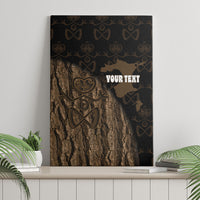 Moriori Kekoru New Zealand Personalised Canvas Wall Art Kopi Rakau Carving Chatham Islands Map LT14 - Polynesian Pride