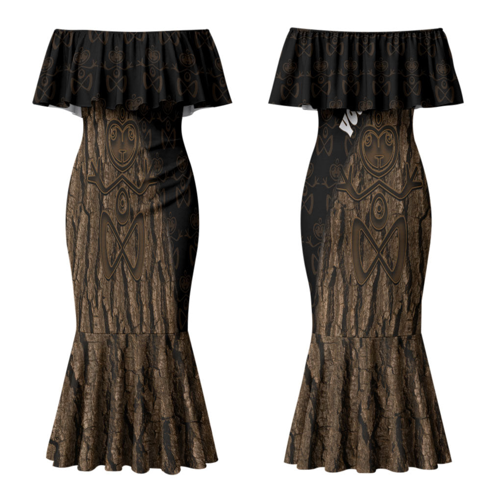 Moriori Kekoru New Zealand Personalised Couples Matching Mermaid Dress and Hawaiian Shirt Kopi Rakau Carving Chatham Islands Map LT14 - Polynesian Pride