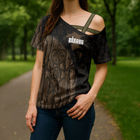 Moriori Kekoru New Zealand Personalised Cross Shoulder Shirt Kopi Rakau Carving Chatham Islands Map LT14 - Polynesian Pride