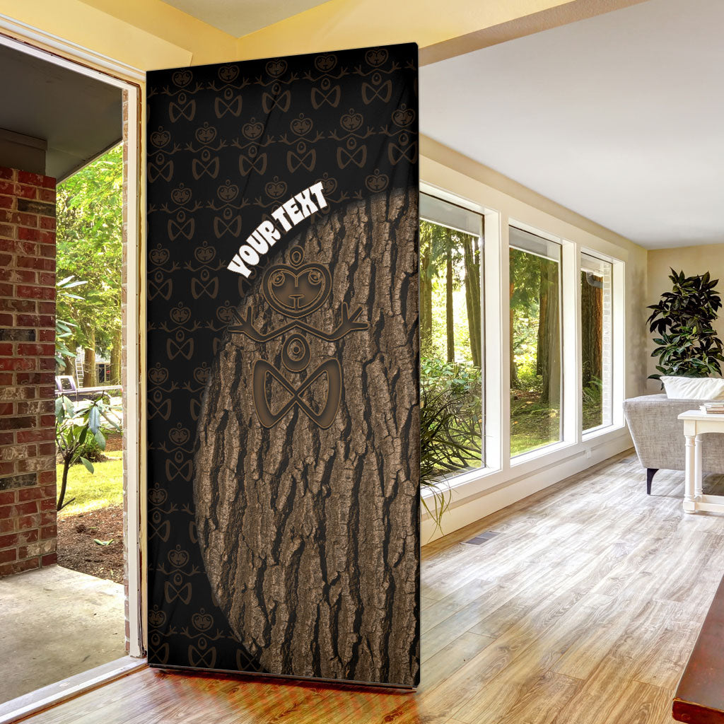 Moriori Kekoru New Zealand Personalised Door Cover Kopi Rakau Carving Chatham Islands Map LT14 - Polynesian Pride