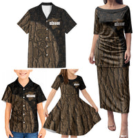 Moriori Kekoru New Zealand Personalised Family Matching Puletasi and Hawaiian Shirt Kopi Rakau Carving Chatham Islands Map LT14 - Polynesian Pride