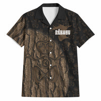 Moriori Kekoru New Zealand Personalised Hawaiian Shirt Kopi Rakau Carving Chatham Islands Map LT14 Black - Polynesian Pride