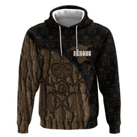 Moriori Kekoru New Zealand Personalised Hoodie Kopi Rakau Carving Chatham Islands Map LT14 Pullover Hoodie Black - Polynesian Pride