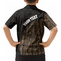 Moriori Kekoru New Zealand Personalised Kid Hawaiian Shirt Kopi Rakau Carving Chatham Islands Map LT14 - Polynesian Pride