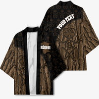 Moriori Kekoru New Zealand Personalised Kimono Kopi Rakau Carving Chatham Islands Map LT14 - Polynesian Pride