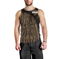 Moriori Kekoru New Zealand Personalised Men Tank Top Kopi Rakau Carving Chatham Islands Map LT14 - Polynesian Pride