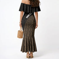 Moriori Kekoru New Zealand Personalised Mermaid Dress Kopi Rakau Carving Chatham Islands Map LT14 - Polynesian Pride