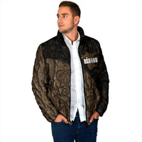 Moriori Kekoru New Zealand Personalised Padded Jacket Kopi Rakau Carving Chatham Islands Map LT14 - Polynesian Pride