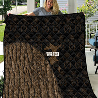 Moriori Kekoru New Zealand Personalised Quilt Kopi Rakau Carving Chatham Islands Map LT14 Black - Polynesian Pride