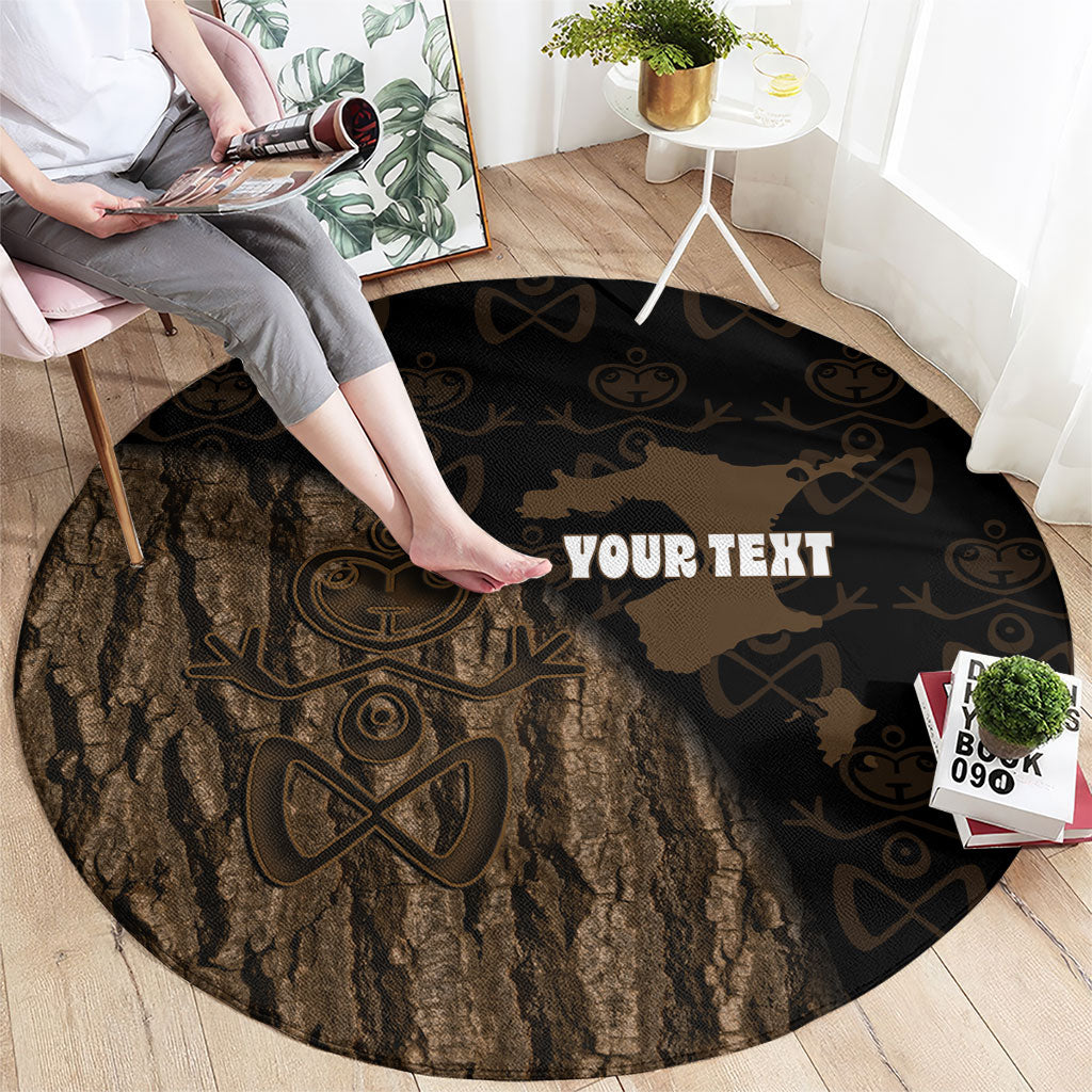 Moriori Kekoru New Zealand Personalised Round Carpet Kopi Rakau Carving Chatham Islands Map LT14 - Polynesian Pride