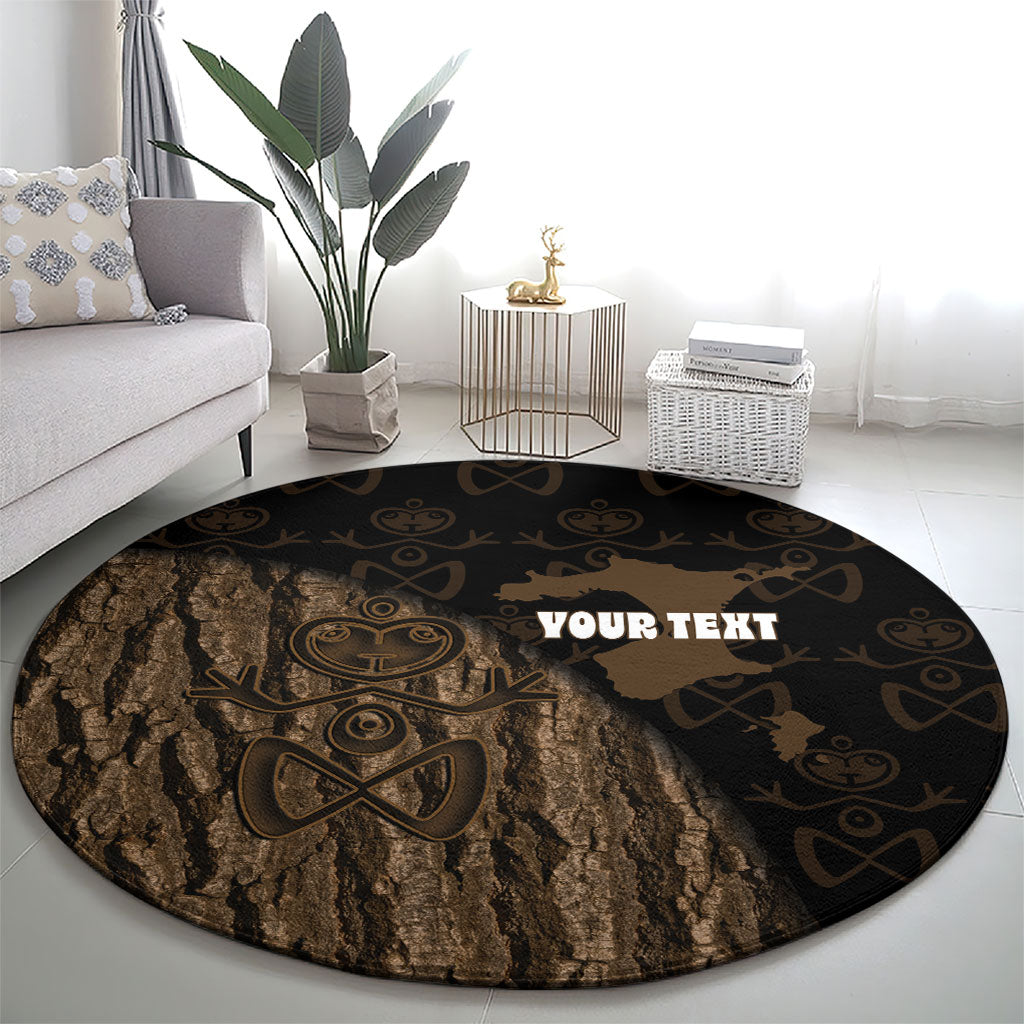 Moriori Kekoru New Zealand Personalised Round Carpet Kopi Rakau Carving Chatham Islands Map LT14 - Polynesian Pride
