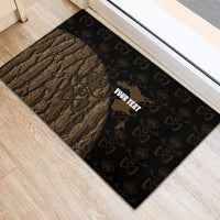 Moriori Kekoru New Zealand Personalised Rubber Doormat Kopi Rakau Carving Chatham Islands Map LT14 - Polynesian Pride