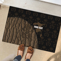 Moriori Kekoru New Zealand Personalised Rubber Doormat Kopi Rakau Carving Chatham Islands Map LT14 - Polynesian Pride