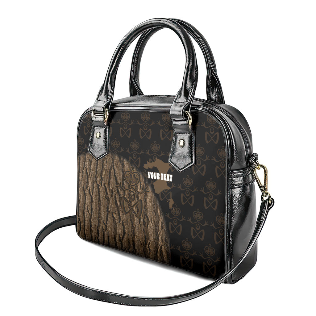 Moriori Kekoru New Zealand Personalised Shoulder Handbag Kopi Rakau Carving Chatham Islands Map LT14 - Polynesian Pride