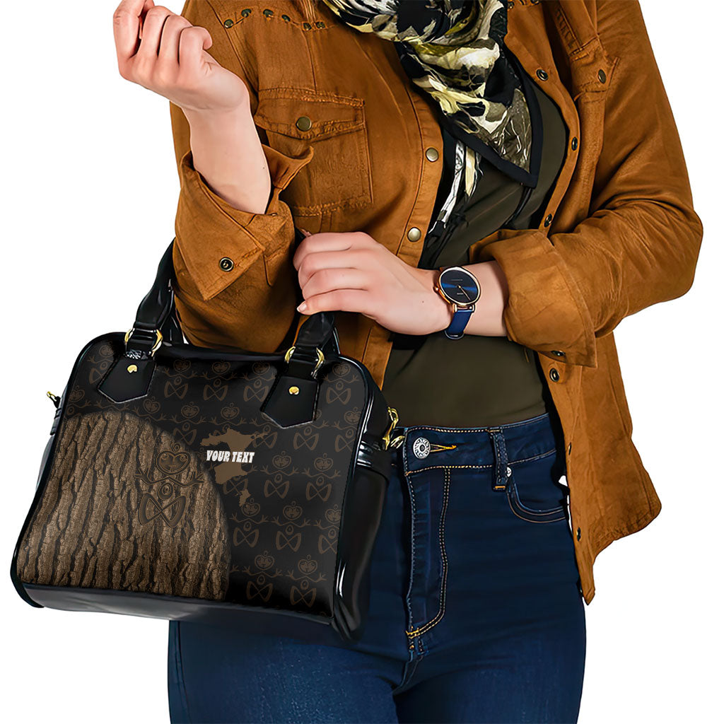 Moriori Kekoru New Zealand Personalised Shoulder Handbag Kopi Rakau Carving Chatham Islands Map LT14 - Polynesian Pride
