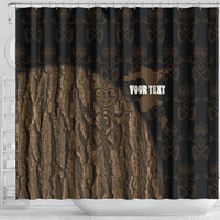 Moriori Kekoru New Zealand Personalised Shower Curtain Kopi Rakau Carving Chatham Islands Map LT14 - Polynesian Pride