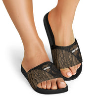 Moriori Kekoru New Zealand Personalised Slide Sandals Kopi Rakau Carving Chatham Islands Map LT14 - Polynesian Pride