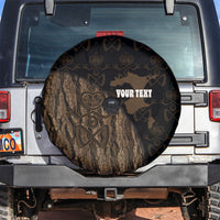 Moriori Kekoru New Zealand Personalised Spare Tire Cover Kopi Rakau Carving Chatham Islands Map LT14 Black - Polynesian Pride