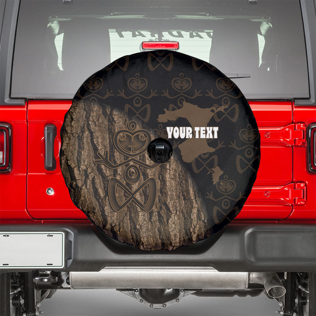 Moriori Kekoru New Zealand Personalised Spare Tire Cover Kopi Rakau Carving Chatham Islands Map LT14 - Polynesian Pride