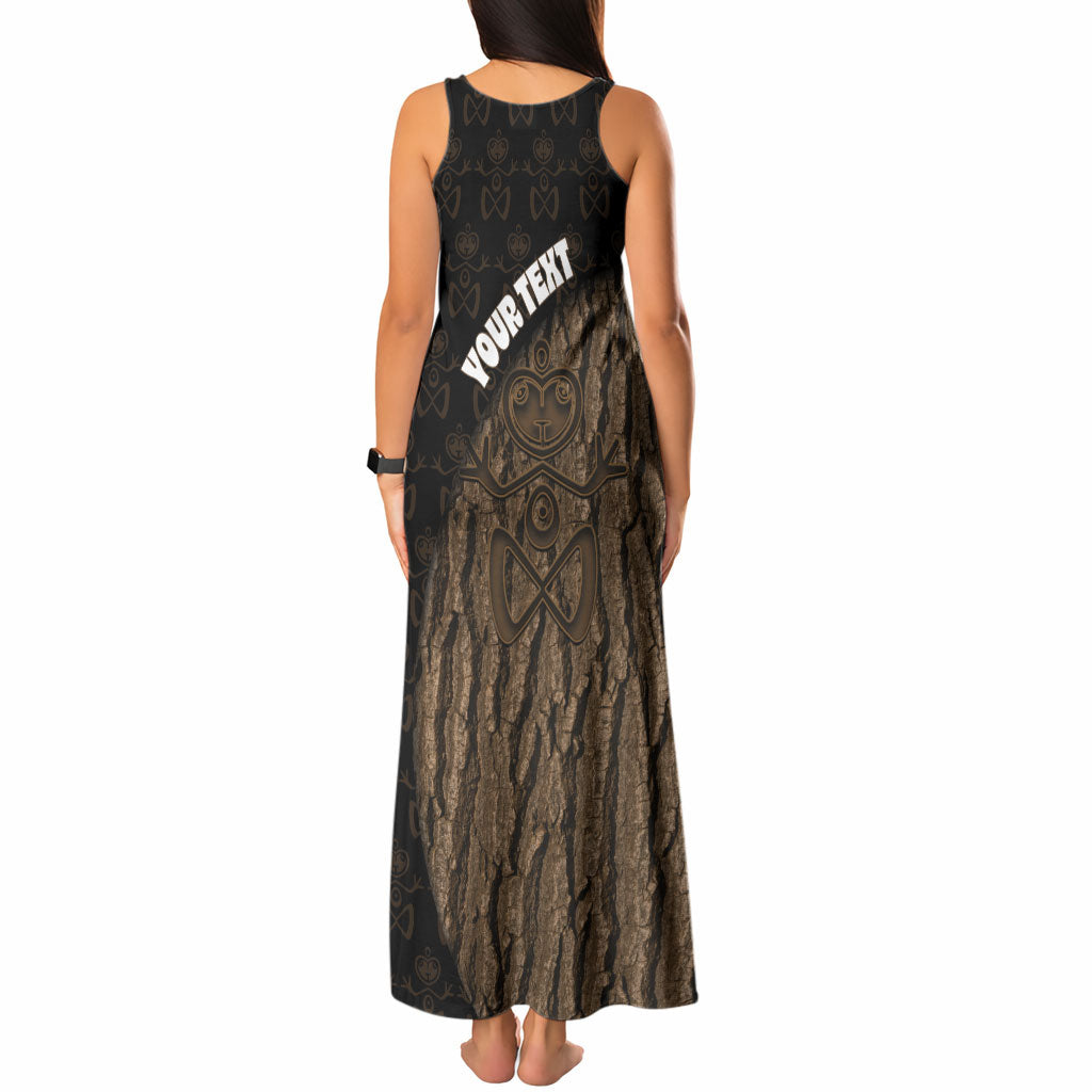 Moriori Kekoru New Zealand Personalised Tank Maxi Dress Kopi Rakau Carving Chatham Islands Map LT14 - Polynesian Pride