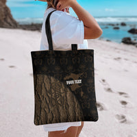 Moriori Kekoru New Zealand Personalised Tote Bag Kopi Rakau Carving Chatham Islands Map LT14 - Polynesian Pride