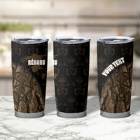 Moriori Kekoru New Zealand Personalised Tumbler Cup Kopi Rakau Carving Chatham Islands Map LT14 - Polynesian Pride