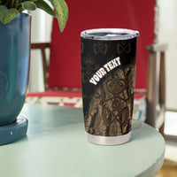 Moriori Kekoru New Zealand Personalised Tumbler Cup Kopi Rakau Carving Chatham Islands Map LT14 - Polynesian Pride