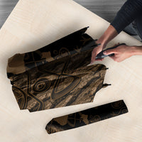 Moriori Kekoru New Zealand Personalised Umbrella Kopi Rakau Carving Chatham Islands Map LT14 - Polynesian Pride