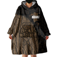 Moriori Kekoru New Zealand Personalised Wearable Blanket Hoodie Kopi Rakau Carving Chatham Islands Map LT14 - Polynesian Pride