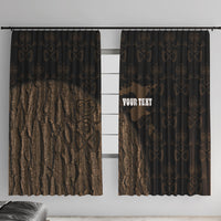 Moriori Kekoru New Zealand Personalised Window Curtain Kopi Rakau Carving Chatham Islands Map LT14 With Hooks Black - Polynesian Pride