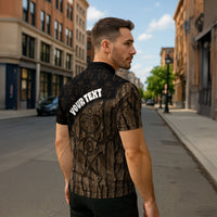 Moriori Kekoru New Zealand Personalised Zipper Polo Shirt Kopi Rakau Carving Chatham Islands Map LT14 - Polynesian Pride