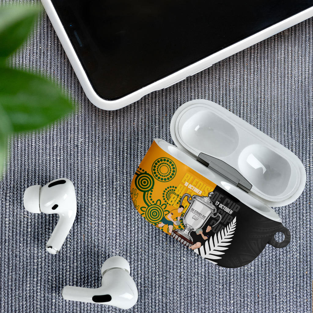 New Zealand Australia Rugby Bledisloe 2026 AirPods Case Champion Trophy Maori Aboriginal Art LT14 - Polynesian Pride