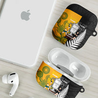 New Zealand Australia Rugby Bledisloe 2026 AirPods Case Champion Trophy Maori Aboriginal Art LT14 - Polynesian Pride
