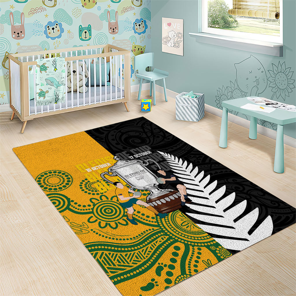 New Zealand Australia Rugby Bledisloe 2026 Area Rug Champion Trophy Maori Aboriginal Art LT14 - Polynesian Pride