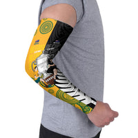 New Zealand Australia Rugby Bledisloe 2026 Custom Arm Sleeves Champion Trophy Maori Aboriginal Art LT14 - Polynesian Pride