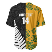 New Zealand Australia Rugby Bledisloe 2026 Custom Baseball Jersey Champion Trophy Maori Aboriginal Art LT14 - Polynesian Pride