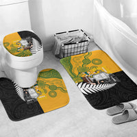 New Zealand Australia Rugby Bledisloe 2026 Bathroom Set Champion Trophy Maori Aboriginal Art LT14 Mat Set Only (3 pcs) One Size Multicolor - Polynesian Pride