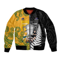 New Zealand Australia Rugby Bledisloe 2026 Custom Bomber Jacket Champion Trophy Maori Aboriginal Art LT14 Unisex Multicolor - Polynesian Pride