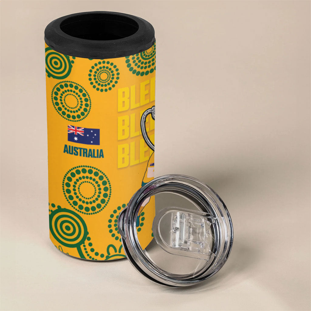 New Zealand Australia Rugby Bledisloe 2026 4 in 1 Can Cooler Tumbler Champion Trophy Maori Aboriginal Art LT14 - Polynesian Pride