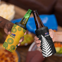 New Zealand Australia Rugby Bledisloe 2026 4 in 1 Can Cooler Tumbler Champion Trophy Maori Aboriginal Art LT14 - Polynesian Pride
