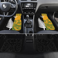New Zealand Australia Rugby Bledisloe 2026 Custom Car Mats Champion Trophy Maori Aboriginal Art LT14 Set 4pcs Multicolor - Polynesian Pride