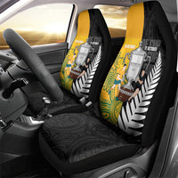 New Zealand Australia Rugby Bledisloe 2026 Car Seat Cover Champion Trophy Maori Aboriginal Art LT14 - Polynesian Pride