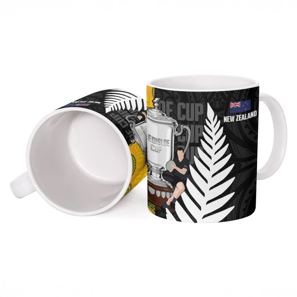 New Zealand Australia Rugby Bledisloe 2026 Ceramic Mug Champion Trophy Maori Aboriginal Art LT14 - Polynesian Pride