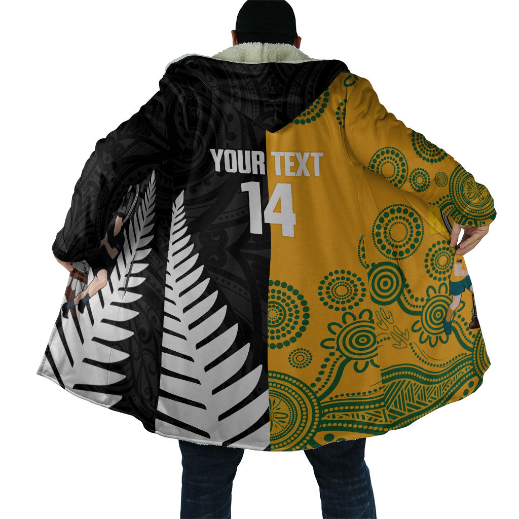 New Zealand Australia Rugby Bledisloe 2026 Custom Cloak Champion Trophy Maori Aboriginal Art LT14 - Polynesian Pride